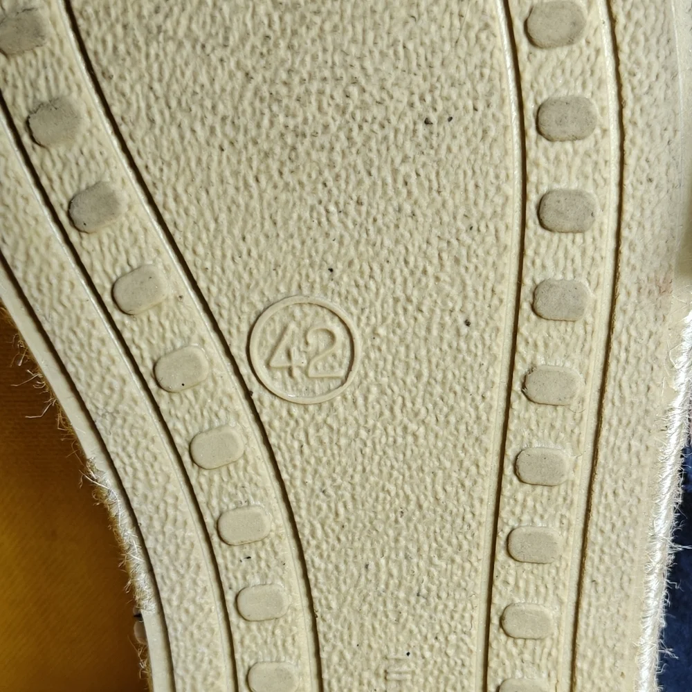VERBENAS Carmen Serraje Navy Suede Slide-on Spanish Espadrille Mules Shoes Sz 11